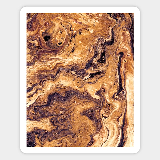 Abstract Liquid Gold Magnet by MidnightCoffee